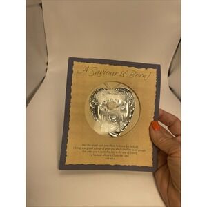 A Saviour Is Born "heart With Mary, Joseph, Baby Christmas Ornament . 2005